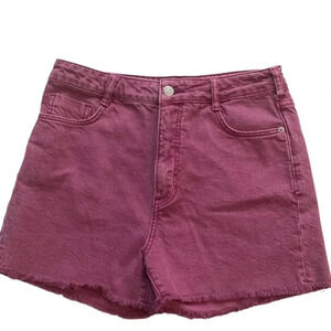 Anthropologie Pilcro High Waisted faded purple denim shorts, Size 27